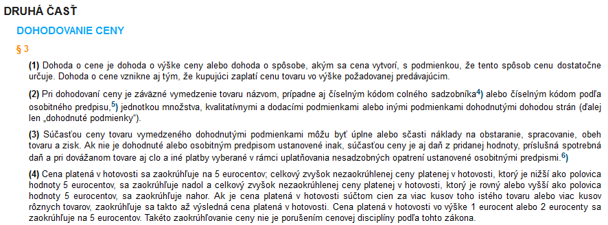 Zákon 18/1996 v aktuálnom znení