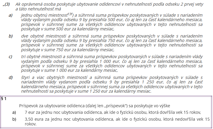 znenie zákona a nariadenia vlády